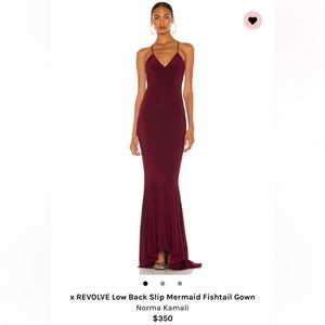 Norma Kamali low black mermaid gown